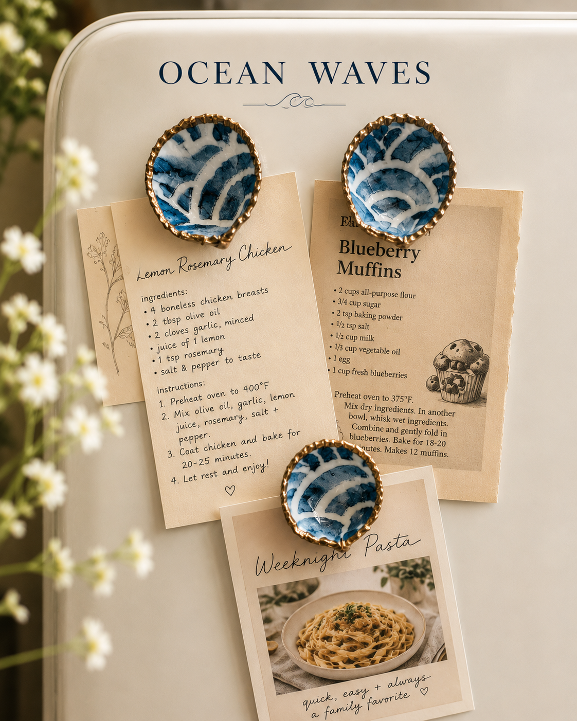 Tide Treasures | Set of 3 Shell Magnets